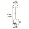 Modular Placebo Suspended Down 60 1x LED 1800-3000K WD DE | Lámpara de suspensión