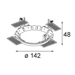 Modular Ring Recessed Trimless 146 1x