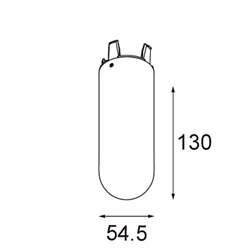 Modular Glass Tube Down 130 Placebo