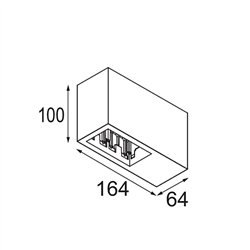 Modular Qbini Box Surface 2x 1800-3000K WD DI 250mA | Lámpara de techo