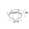 Modular Hollow Recessed Trimless Adjustable 115 1x LED DE | Foco empotrado