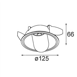 Modular Hollow Recessed Adjustable 125 1x LED DE | Foco empotrado