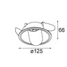 Modular Hollow Recessed Adjustable 125 1x LED DE | Foco empotrado