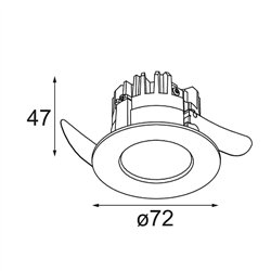 Modular K 72 Recessed 72 1x IP55 LED RD | Foco empotrado