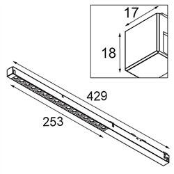 Modular Pista Linear Spots Track 48V 429 1x LED | iluminación de la pista