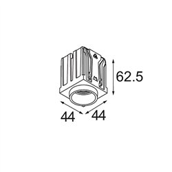 Modular Qbini Round Out 1x IP55 LED DE | Foco empotrado