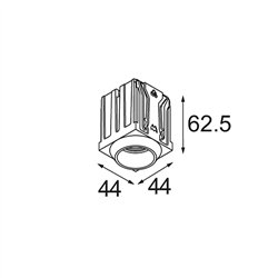 Modular Qbini Round Tapered 1x IP55 LED DE | Foco empotrado