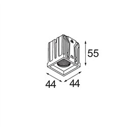 Modular Qbini Square In 1x IP55 LED DE | Foco empotrado
