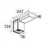 Modular Rektor Surface Adjustable 78x78 1x LED DI | Lámpara de techo / Lámpara de pared