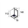 Modular Rektor Semi-Recessed Adjustable 78x78 1x LED DE | Foco empotrado