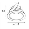 Modular Smart Cake Recessed Adjustable 115 1x LED DE | Foco empotrado