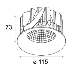 Modular Smart Cake Recessed 115 1x LED DE | Foco empotrado