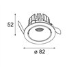 Modular Smart Cake Recessed Adjustable 82 1x LED DE | Foco empotrado