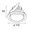 Modular Smart Kup Recessed Adjustable 115 1x LED DE | Foco empotrado
