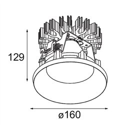 Modular Smart Kup Recessed 160 1x IP55 LED DE | Foco empotrado