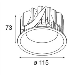 Modular Smart Lotis Recessed 115 1x IP54 LED DE | Foco empotrado