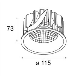 Modular Smart Lotis Recessed 115 1x LED DE | Foco empotrado
