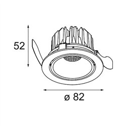 Modular Smart Lotis Recessed Adjustable 82 1x LED DE | Foco empotrado