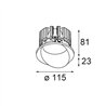 Modular Wink Recessed 115 1x IP54 LED DE | Foco empotrado
