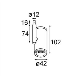 Modular Medard Jack Adjustable 42 1x LED DE | Lámpara de techo / Lámpara de pared