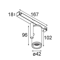 Modular Medard Track 48V Adjustable 42 1x LED | iluminación de la pista