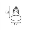 Modular Tetrix Cone Recessed 90 1x IP55 LED DE | Foco empotrado