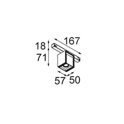 Modular Rektor Track 48V Adjustable 57x50 1x LED | iluminación de la pista