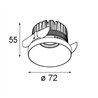 Modular Kup Recessed 72 1x IP55 LED DE | Foco empotrado
