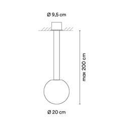 Vibia Circus solo Ø 20 cm - 0185 lámpara de suspensión