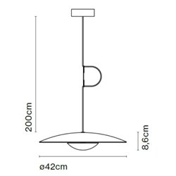 Marset Ginger 42 Oak - White | Lámpara de suspensión - Outlet