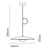 Marset Ginger 42 Oak - White | Lámpara de suspensión - Outlet