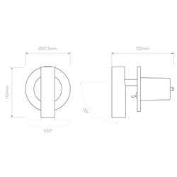 Astro Enna Recess Switched LED | Lámpara de pared