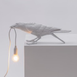 SELETTI Bird Lamp  Playing Indoor White