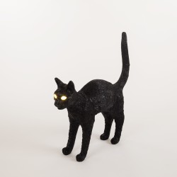 SELETTI The Jobby Cat Lamp Black