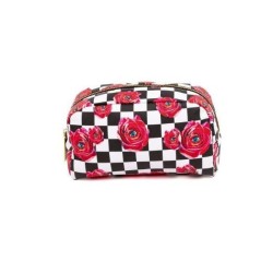SELETTI Toiletpaper Beauty case Large 23x8 h.13 - ROSES ON CHECK