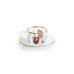SELETTI Toiletpaper glass coffee set -i love you