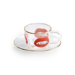 SELETTI Toiletpaper glass coffee set - shit
