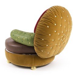 SELETTI Studio Job-Blow Hamburger sofa with Tomato and Gherkin