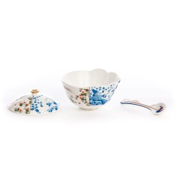 SELETTI Hybrid Porcelain Sugar Pot - Maurilia