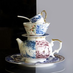 SELETTI Hybrid Porcelain Sugar Pot - Maurilia