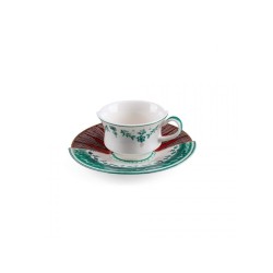SELETTI Hybrid Porcelain coffee cup + plate  - Chuchuito