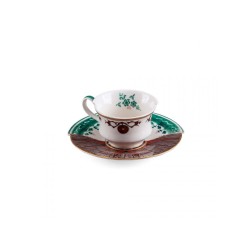 SELETTI Hybrid Porcelain coffee cup + plate  - Chuchuito