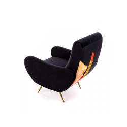 SELETTI Toiletpaper Armchair  - Tongue Black
