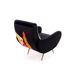 SELETTI Toiletpaper Armchair  - Tongue Black