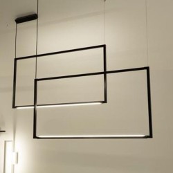 Nemo Spigolo Verticale lámpara de suspensión 3000K - Negro - Outlet