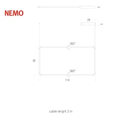 Nemo Spigolo Verticale lámpara de suspensión 3000K - Negro - Outlet