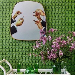 SELETTI Espejo con marco dorado - Lipstick | Lightandshade